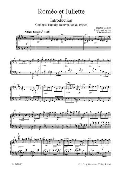 Roméo et Juliette op. 17 Holoman 73 [Bar:BA5458-90]
