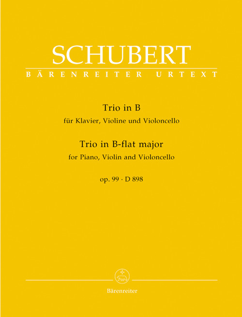 Trio for Piano, Violin and Violoncello in B-flat major op. 99 D 898 [Bar:BA5607]