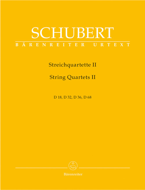 Schubert, String Quartets II D 18,D 32,D 36,D 68 [Bar:BA5631]