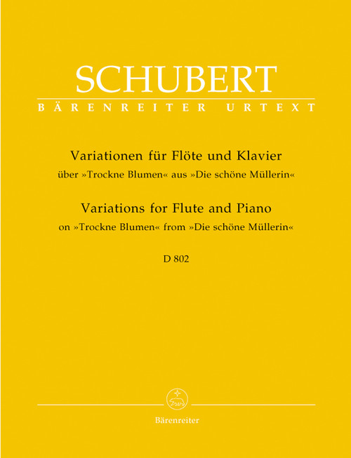 Schubert, Variations for Flute and Piano on "Trockne Blumen" from "Die schone Mullerin" [Bar:BA5641]