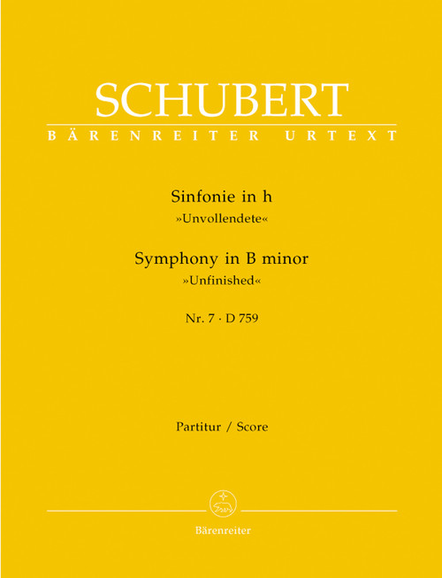 Schubert, Symphony No. 7 b minor D 759 'Unfinished' [Bar:BA5647]
