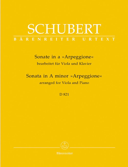 Schubert, Sonata for Viola and Piano a minor D 821 'Arpeggione' [Bar:BA5683]