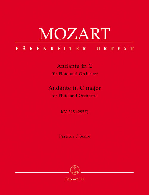 Mozart, Andante for Flute and Orchestra C major KV 315 (285e) [Bar:BA5748]