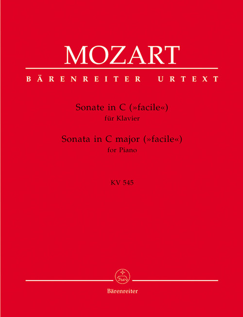 Mozart, Sonata for Piano C major KV 545 'Facile' [Bar:BA5763]