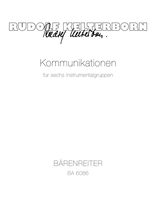 Kommunikationen for Six Instrumental Groups (1971/1972) [Bar:BA6086]