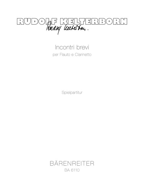 Incontri brevi per Flauto e Clarinetto (1967) [Bar:BA6110]