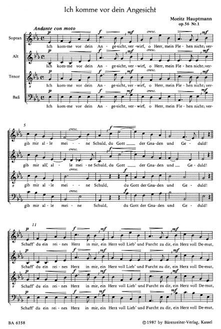 Sechs Motetten [Bar:BA6358]