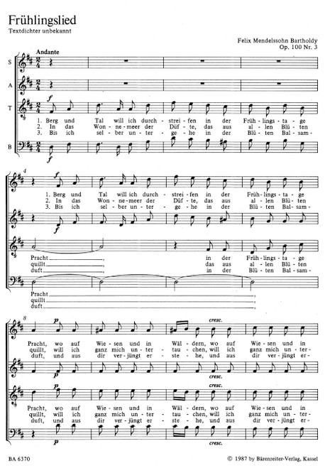 Weltliche Chormusik der Romantik [Bar:BA6370]