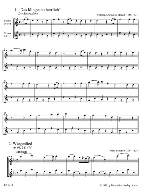 Classic Hits für zwei Altblockflöten [Bar:BA6417]