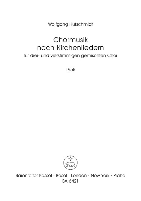 Chormusik nach Kirchenliedern (1958) [Bar:BA6421]