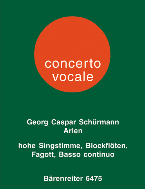 Sechs Arien aus Opern des Barock für hohe Singstimme, 1 oder 2 Altblockflöten und Basso continuo [Bar:BA6475]