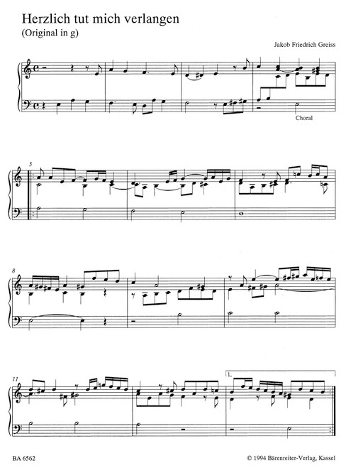 Orgelchoräle [Bar:BA6562]