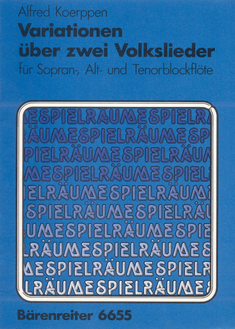 Variationen über zwei Volkslieder für 3 Blockflöten [Bar:BA6655]