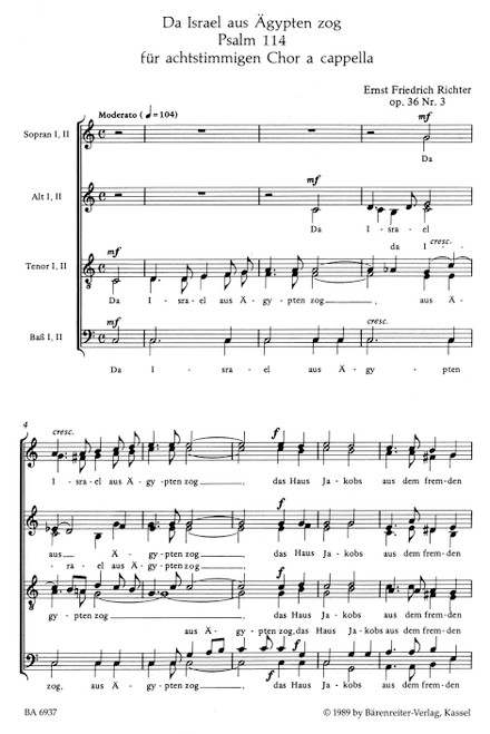 Motetten für vier- bis achtstimmigen Chor a cappela [Bar:BA6937]