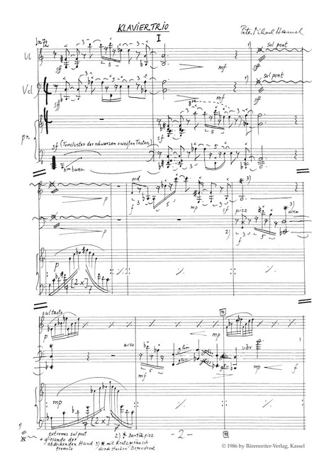 Trio für Violine, Violoncello und Klavier (1985) [Bar:BA7039]