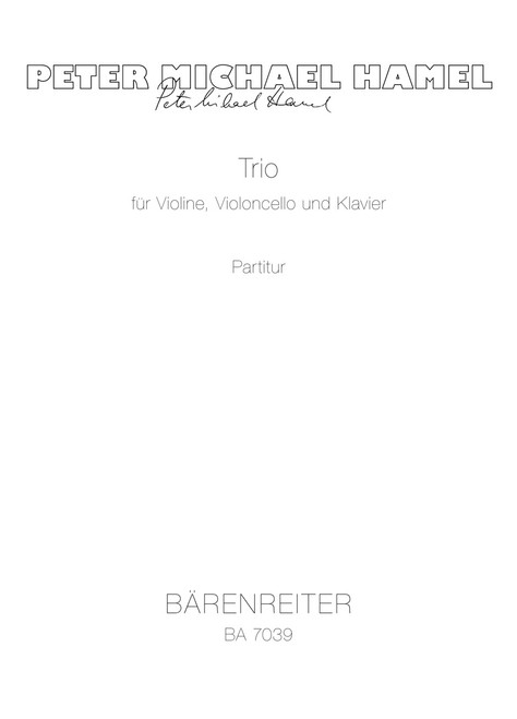Trio für Violine, Violoncello und Klavier (1985) [Bar:BA7039]