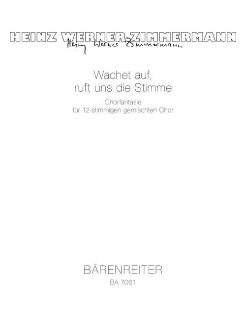 Wachet auf, ruft uns die Stimme (1979) [Bar:BA7061]