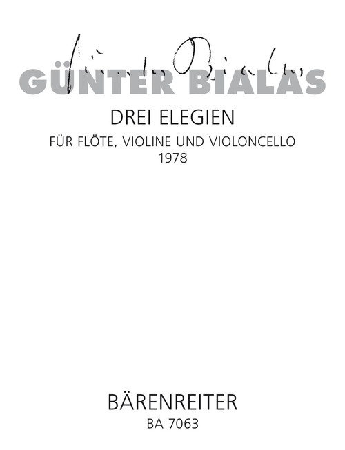 Drei Elegien (1978) [Bar:BA7063]