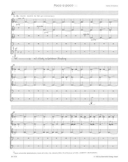 Poco a poco ... für Klavier und Streichtrio (1974) [Bar:BA7078]