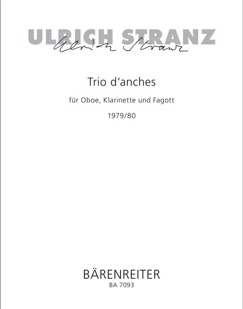 Trio d'anches für Oboe, Klarinette und Fagott (1979/1980) [Bar:BA7093]