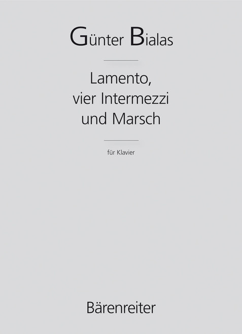 Lamento, vier Intermezzi und Marsch (1983/1986) [Bar:BA7111]