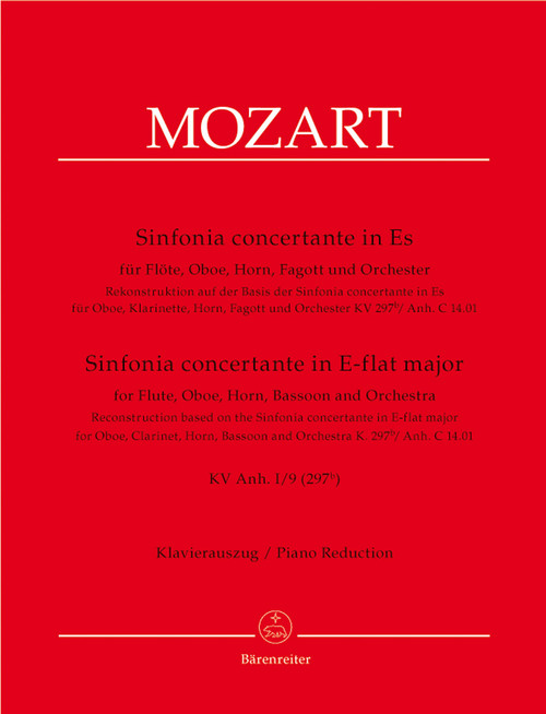 Sinfonia Concertante for Four Wind Instruments and Orchestra in E-flat major K. Anh I/9(297b) [Bar:BA7137-90]