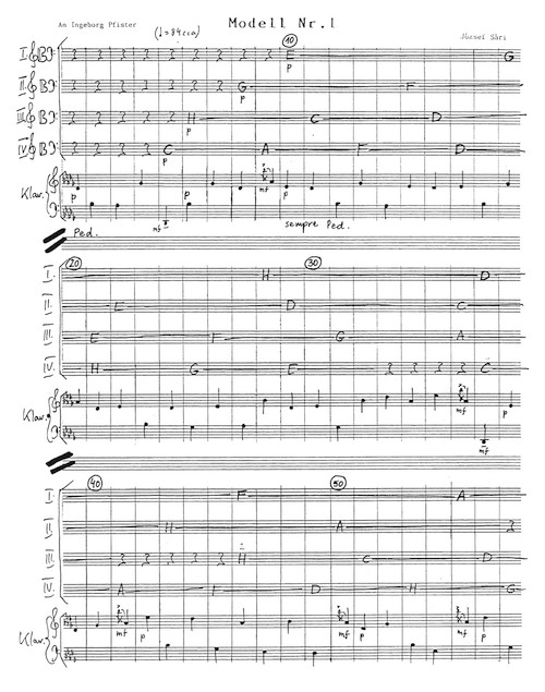 5 Klangmodelle für obligates Klavier und vier Melodieinstrumente (1981) [Bar:BA7186]