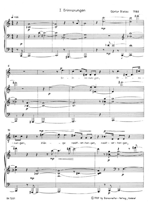 Überblickt man die Jahre. für Tenor und Klavier (1989) [Bar:BA7201]