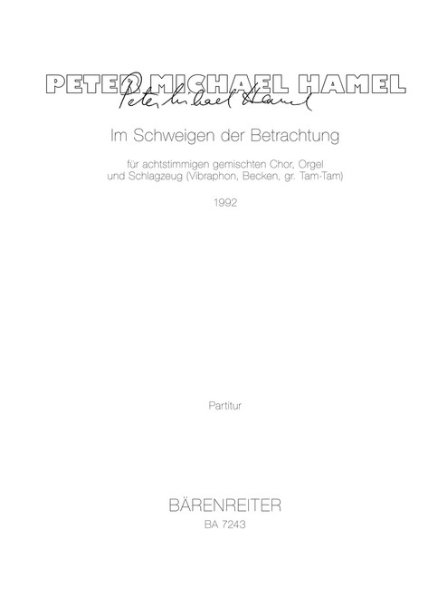 Im Schweigen der Betrachtung - Sei du dein, so werde ich dein sein (1992) [Bar:BA7243]