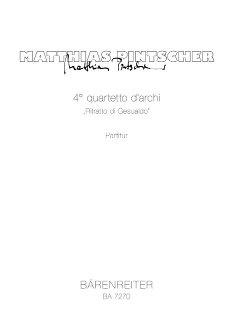 4. quartetto d'archi - Ritratto di Gesualdo (1992) [Bar:BA7270]