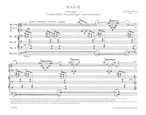 B-A-C-H "Hommage à ...." [Bar:BA7274]