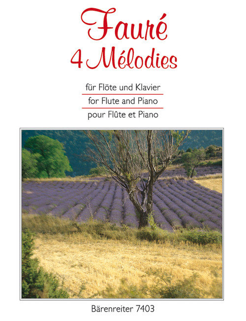 Faure, 4 Melodies for Flute and Piano [Bar:BA7403]