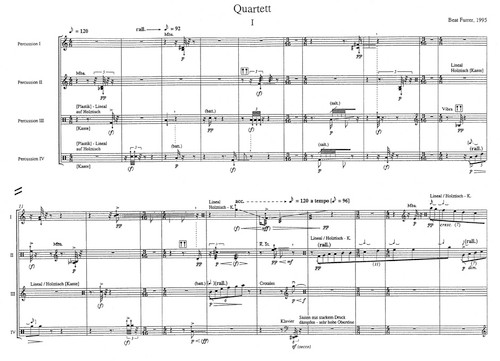 Quartett für Schlagzeuger (1995) [Bar:BA7470]