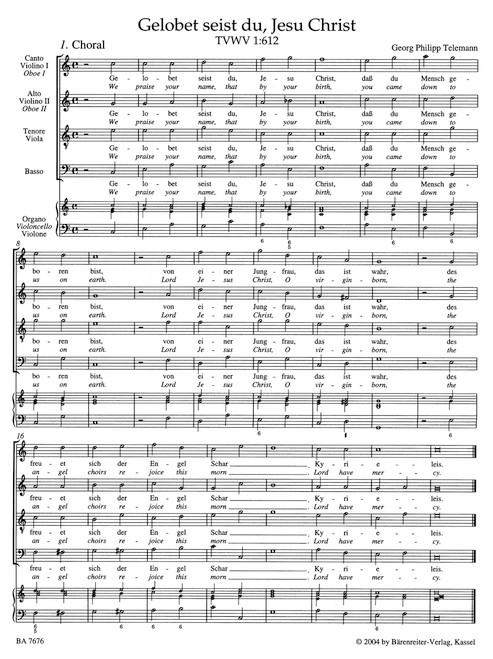 We praise your name TWV 1:612 [Bar:BA7676]