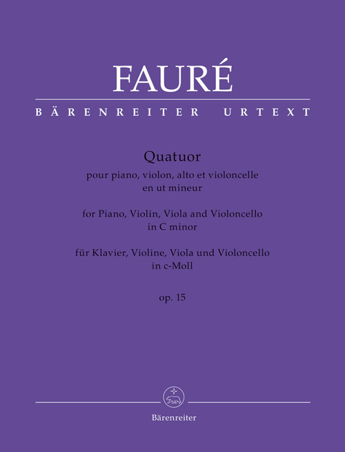 Quartet for Piano, Violin, Viola and Violoncello in C minor op. 15 N 48 [Bar:BA7903]