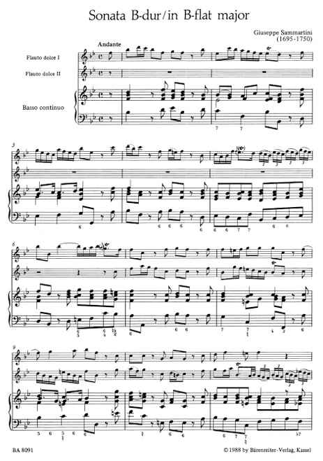 Sonate B-Dur [Bar:BA8091]