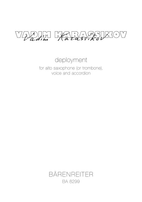 Deployment für Frauenstimme, Akkordeon Solo, Alt-Saxophon Solo, Posaune Solo (1998–2002) [Bar:BA8299]