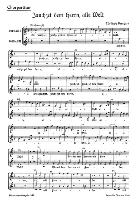 Jauchzet dem Herrn, alle Welt [Bar:BA835-91]
