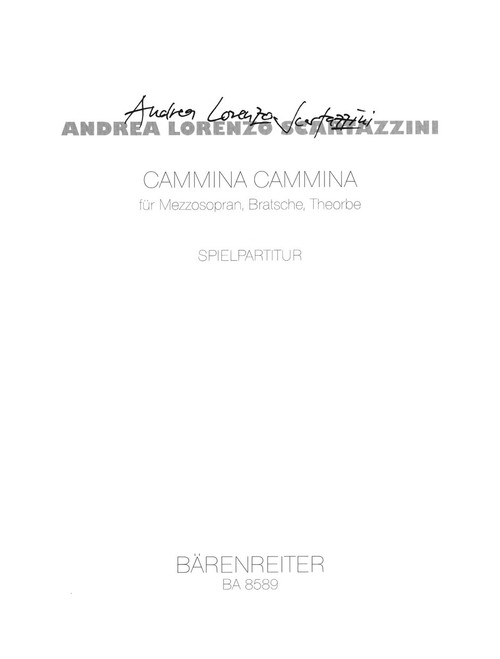Cammina cammina für Mezzosopran, Bratsche, Theorbe (1996) [Bar:BA8589]