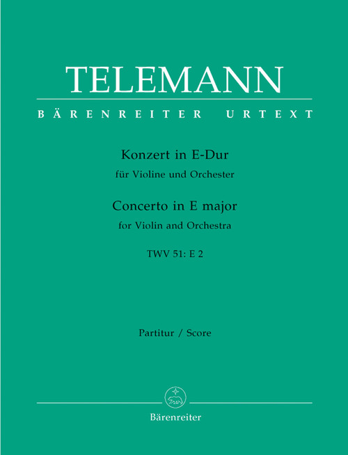 Concerto for Violin and Orchestra in E major TWV 51:E2 [Bar:BA8654]