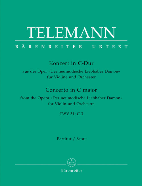 Concerto for Violin and Orchestra in C major TWV 51:C 3 [Bar:BA8659]