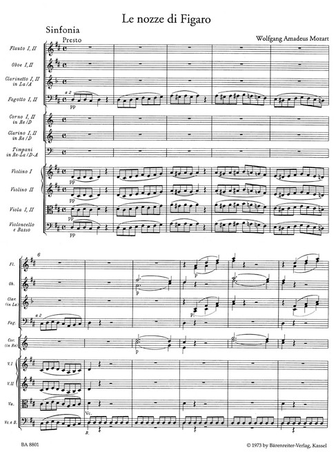 Le nozze di Figaro / The Marriage of Figaro K. 492 [Bar:BA8801]