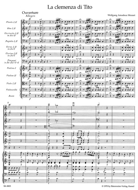 La clemenza di Tito KV 621 [Bar:BA8805]