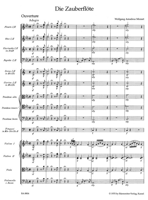 The Magic Flute K. 620 [Bar:BA8806]