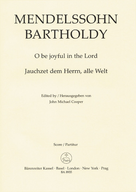 Mendelssohn Bartholdy, O be joyful in the Lord [Bar:BA8935]