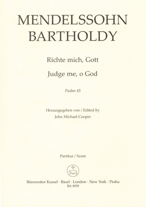 Mendelssohn Bartholdy, Judge me, O God [Bar:BA8939]