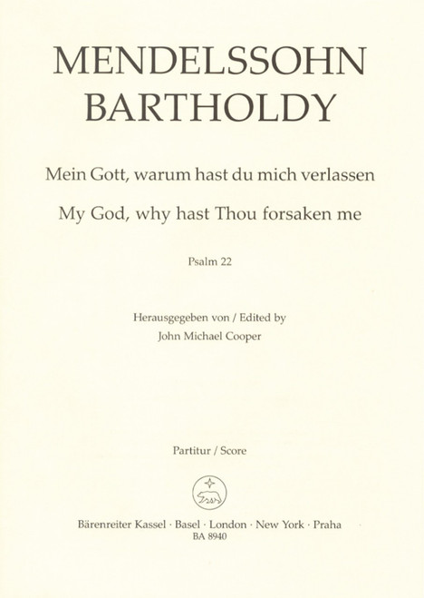 Mendelssohn Bartholdy, My God, why hast Thou forsaken me [Bar:BA8940]