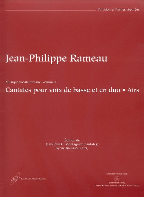 Rameau, Cantates pour voix de basse et en duo, Airs [Bar:BA8948]