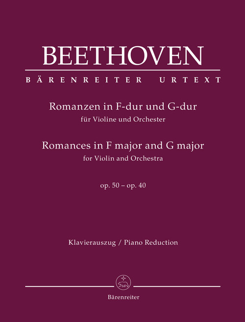Romances in F major and G major for Violin and Orchestra op. 50, 40 [Bar:BA9026-90]