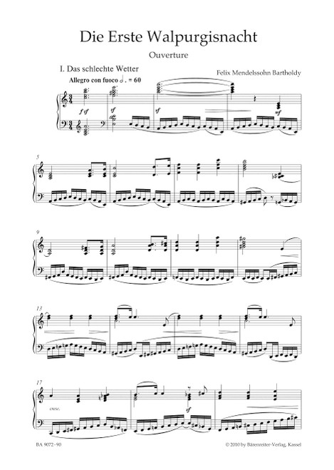 The First Walpurgis Night op. 60 [Bar:BA9072-90]